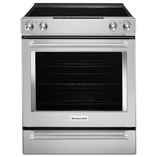 KitchenAid 6.4 cu. ft Front Control Electric Range in Stainless Steel