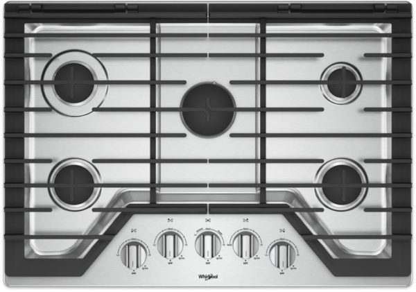 Whirlpool 30 Inch Wide Gas Cooktop In Stainless Steel Coast