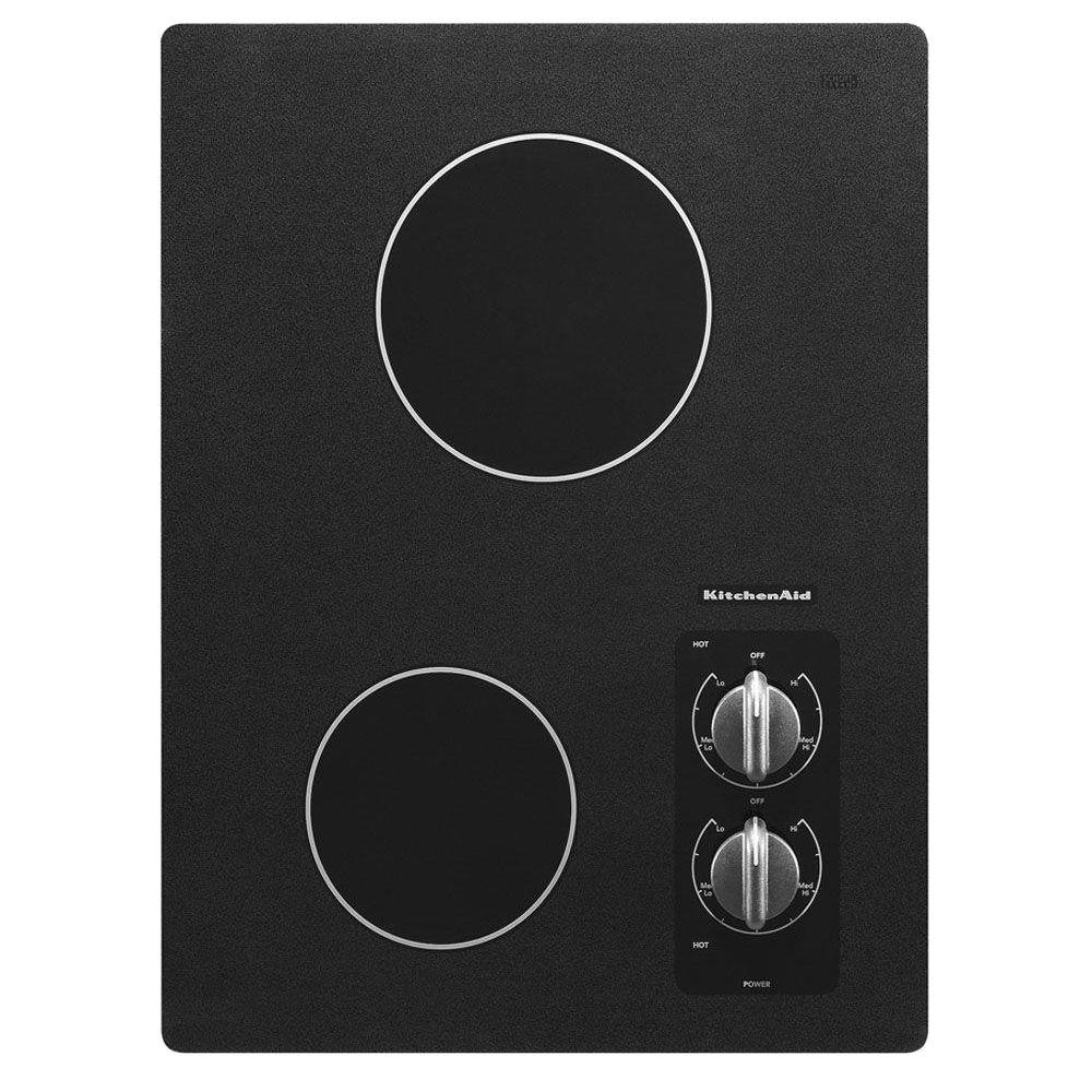 Kitchenaid 16 56 Inch Wide Electric Cooktop In Black Coast