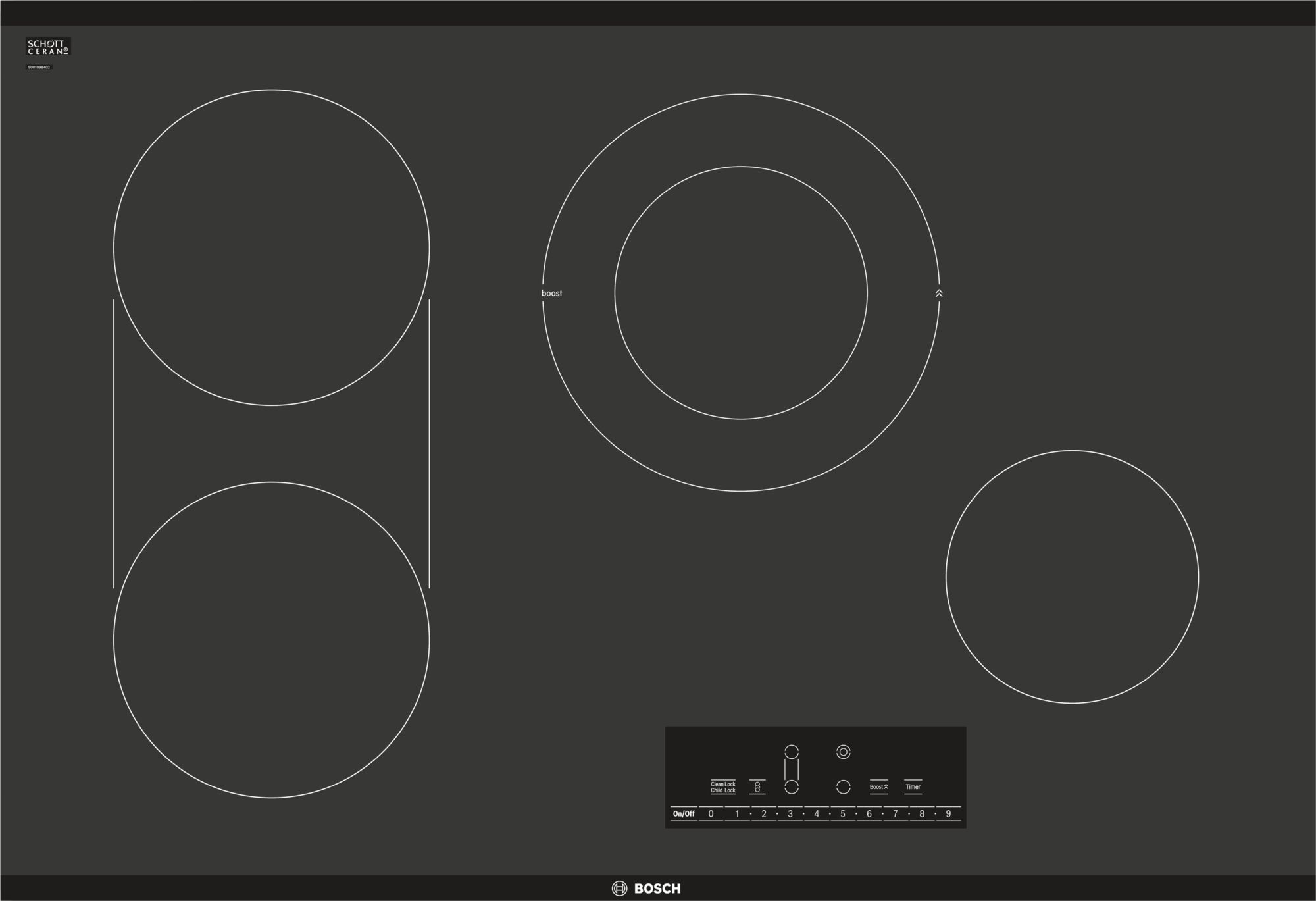 Bosch 30 Inch Wide Electric Cooktop In Black Coast Appliances