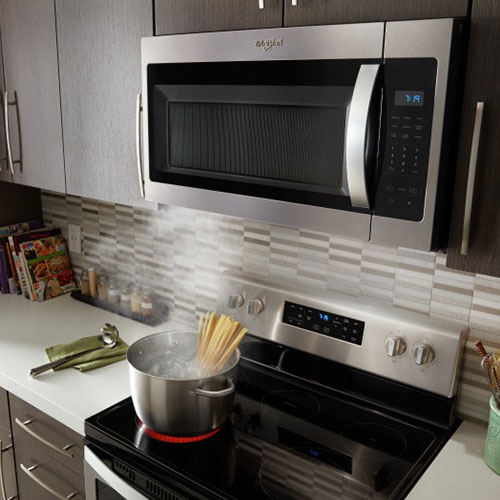 Whirlpool - 1.7 cu. Ft Over the range Microwave in Fingerprint ...