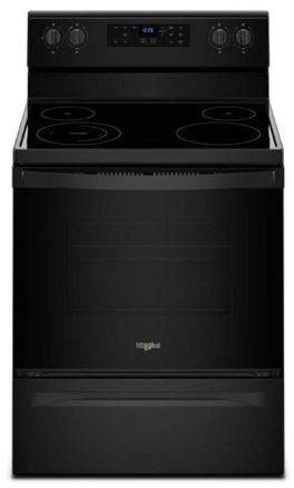 Whirlpool 5 3 Cu Ft Rear Control Electric Range In Black